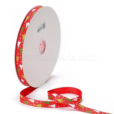 Christmas Printed Grosgrain Ribbon for Christmas Gift Package(SRIB-D011-16mm-01)-2