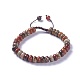 Adjustable Natural Polychrome Jasper/Picasso Stone/Picasso Jasper Braided Bead Bracelets(BJEW-F369-A03)-1