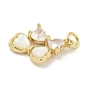 Brass with Cubic Zirconia with Sea Shell Pendant(KK-Q820-11G)-2