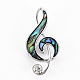 Музыкальная нота брошь из натуральной раковины морского ушка/пауа(G-N333-002-RS)-2