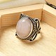 Natural Rose Quartz Adjustable Rings(RJEW-I108-02AS-03)-2