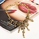 Halloween Themed Pirate Skull Alloy Bib Necklace for Women(HAWE-PW0001-215AG)-2