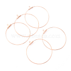 PVD Vacuum Plating 304 Stainless Steel Pendants, Hoop Earring Findings, Real 18K Gold Plated, 44x41x1.5mm, 20 Gauge, Hole: 1mm, Pin: 0.8mm(X-STAS-T031-20-40mm-G)