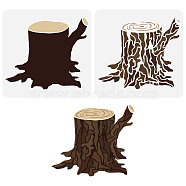 Plastic Drawing Painting Stencils Templates, Tree Pattern, 30x30cm(DIY-WH0172-1023)