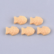 Resin Decoden Cabochons, Imitation Food, Fish Biscuit, Navajo White, 13x18x6mm(X-CRES-T010-124)