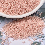MIYUKI Delica Beads, Cylinder, Japanese Seed Beads, 11/0, (DB1493) Opaque Light Salmon, 1.3x1.6mm, Hole: 0.8mm, about 10000pcs/bag, 50g/bag(SEED-X0054-DB1493)