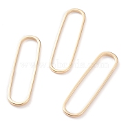 Brass Linking Rings, Long-Lasting Plated, Oval, Real 24K Gold Plated, 33x9x1mm, Inner Diameter: 31x7mm(KK-Y003-04F-G)
