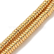 Electroplated Synthetic Non-Magnetic Hematite Beads Strands, Rondelle, Light Gold Plated, 2x1mm, Hole: 0.9mm, about 392pcs/strand, 15.79''(40.1cm)(G-I360-C01-02)