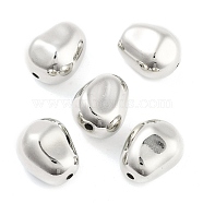 CCB Plastic Beads, Oval, Platinum, 15x12x10mm, Hole: 2mm, 420pcs/500g(CCB-S164-03P)