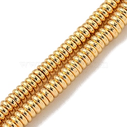 Electroplated Synthetic Non-Magnetic Hematite Beads Strands, Rondelle, Light Gold Plated, 2x1mm, Hole: 0.9mm, about 392pcs/strand, 15.79''(40.1cm)(G-I360-C01-02)