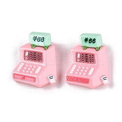 Supermarket Theme Opaque Resin Decoden Cabochons, Cash Register, Pink, 29.5x22.5x11mm(RESI-N039-115E)