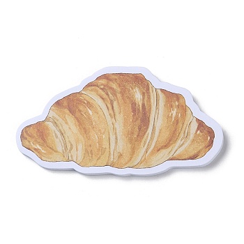 30 Sheets Food Theme Memo Pads, Creative Sticky Notes, for Office School Reading, Croissant, 45x84x0.1mm