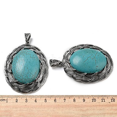 Synthetic Turquoise Big Pendants(G-C104-01A-AS)-3