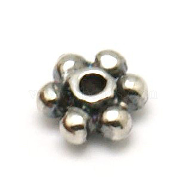 925 Sterling Silver Daisy Spacer Beads(X-STER-A010-167)-2