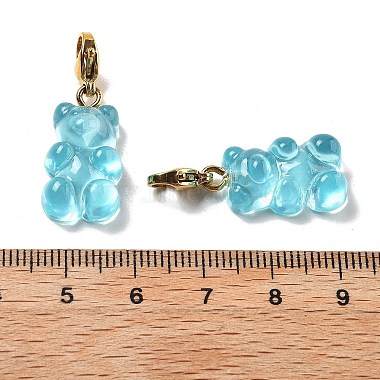 Bear Resin Pendant Decorations(STAS-M092-01G-12)-3