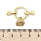 Brass Micro Pave Clear Cubic Zirconia Fold Over Clasps(KK-U059-17G)-3