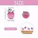 10 pièces pomme gemme pendentif à breloque cristal quartz guérison pendentifs en pierre naturelle boucle en argent rose pour bijoux collier boucle d'oreille fabrication d'artisanat(JX525A)-3