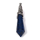 pendentifs pointus de grande taille en lapis-lazuli naturel teinté(G-Q184-02N-AS)-1