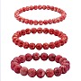 Dark Red Imperial Jasper Bracelets(BJEW-SW00064-25)