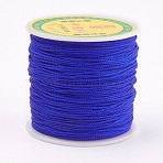 Polyester Cord, Blue, 0.8mm, about 87.48 yards(80m)/roll(OCOR-P008-368)