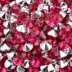 Imitation Taiwan Acrylic Rhinestone Pointed Back Cabochons, Faceted, Diamond, Medium Violet Red, 5x4mm(GACR-A003-5mm-38)