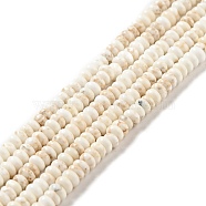 Natural Magnesite Beads Strands, Flat Round, 4.4~4.6x2.2~2.4mm, Hole: 0.8mm, about 176~180pcs/strand, 15.59''(39.6~40.2cm)(G-D474-02B)