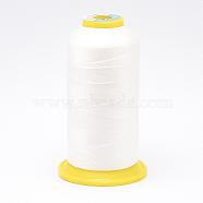 Nylon Sewing Thread, White, 0.4mm, about 400m/roll(NWIR-N006-01D2-0.4mm)