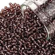 TOHO Round Seed Beads, Japanese Seed Beads, (26B) Silver Lined Medium Amethyst, 11/0, 2.2mm, Hole: 0.8mm, about 5555pcs/50g(SEED-XTR11-0026B)