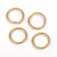 304 Stainless Steel Jump Ring, Open Jump Rings, Golden, 15x2mm, Inner Diameter: 11mm, 12 Gauge(STAS-G224-23G-01)