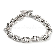304 Stainless Steel Cable Chains Bracelets for Men & Women, Stainless Steel Color, 8-7/8 inch(22.6cm)(BJEW-D031-03P)