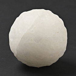 Natural Quartz Crystal Carved Gemstone Celestial Full Moon Gemstone Sphere Specimen, for Home Office Desk, Planet, 38~40x38~40mm(G-C244-09E)