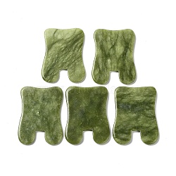 Natural Lemon Jade Gua Sha Boards, for Anxiety Therapy, Rectangle, 68~70x52~54x4~4.5mm(G-G065-01B)