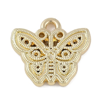 Golden Alloy Pendants, Butterfly, 12.5x13.5x2mm, Hole: 1.3mm