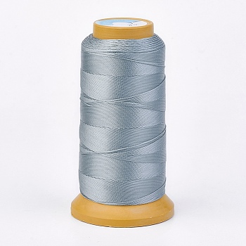 Polyester Thread, for Custom Woven Jewelry Making, Light Steel Blue, 0.5mm, about 480m/roll