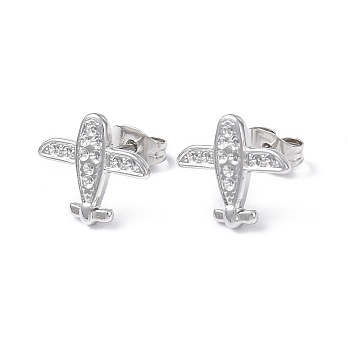 304 Stainless Steel Plane Stud Earring Findings, Earring Settings for Rhinestone, Stainless Steel Color, Fit for: 1mm rhinestone, 12x14mm, Pin: 0.8mm