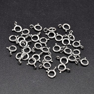 925 Sterling Silver Spring Ring Clasps(STER-F014-06H)-2