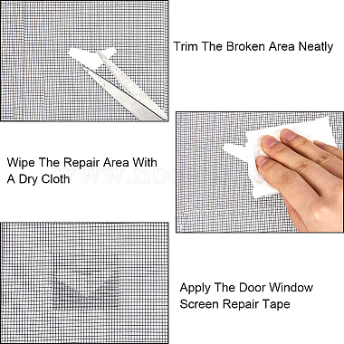 Gorgecraft 20 シート 4 スタイル自己粘着プラスチック窓スクリーン修理テープ(DIY-GF0008-01)-6