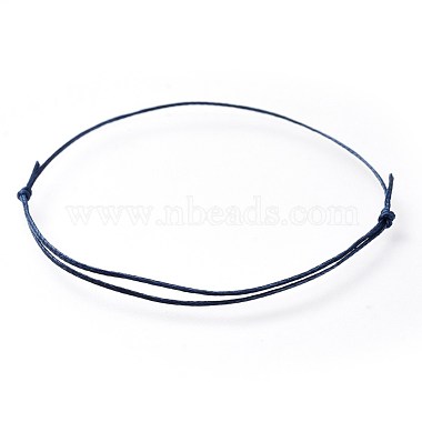 Fabrication de bracelet en cordons de polyester cirés plats réglables(AJEW-JB00508-04)-3