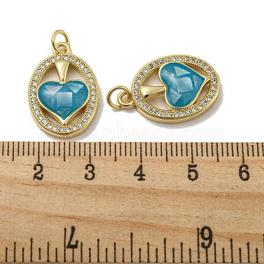 Brass Micro Pave Cubic Zirconia Pendants(KK-H457-01G-04)-3