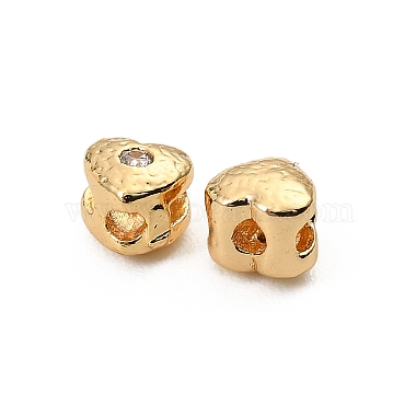 Brass Clear Cubic Zirconia Beads(KK-D106-02G)-2