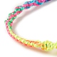 Rainbow Color Polyester Braided Adjustable Bracelet Making for Women(BJEW-F454-04)-3