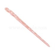 Cellulose Acetate(Resin) Hair Sticks, Twist Bar Shape, Salmon, 177x10x9.5mm(OHAR-C005-02A)