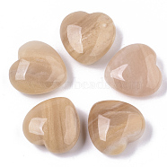 Natural Pink Aventurine Healing Stones, Heart Love Stones, Pocket Palm Stones for Reiki Balancing, 29~30x30~31x12~15mm(G-R418-30-1)