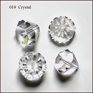 Imitation Austrian Crystal Beads, Grade AAA, Faceted, Diamond, Clear, 7x5mm, Hole: 0.9~1mm(SWAR-F075-8mm-01)