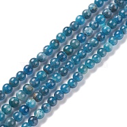 Natural Apatite Beads Strands, Round, 4mm, Hole: 0.8mm, about 95pcs/strand, 15.5 inch(39.5cm)(G-F617-01-4mm)