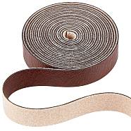 PU Imitation Leather Cord, for Clothing, Flat, Sienna, 12.5x1.2mm, about 2.19 Yards(2m)/Roll(LC-WH0006-06A-15)