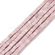 Natural Rhodonite Beads Strands, Cube, 4~4.5x4~4.5x4~4.5mm, Hole: 1mm, about 92pcs/strand, 15.35''(39cm)(X-G-F631-K20)
