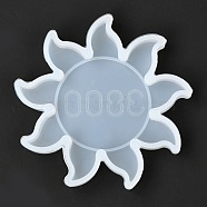 Sun Silicone Molds, Resin Casting Molds, For UV Resin, Epoxy Resin Jewelry Making, White, 73x72x6.5mm(X-DIY-P025-03)