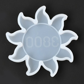 Sun Silicone Molds, Resin Casting Molds, For UV Resin, Epoxy Resin Jewelry Making, White, 73x72x6.5mm