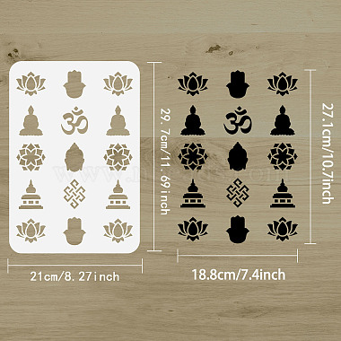 Plastic Drawing Painting Stencils Templates(DIY-WH0396-0020)-2